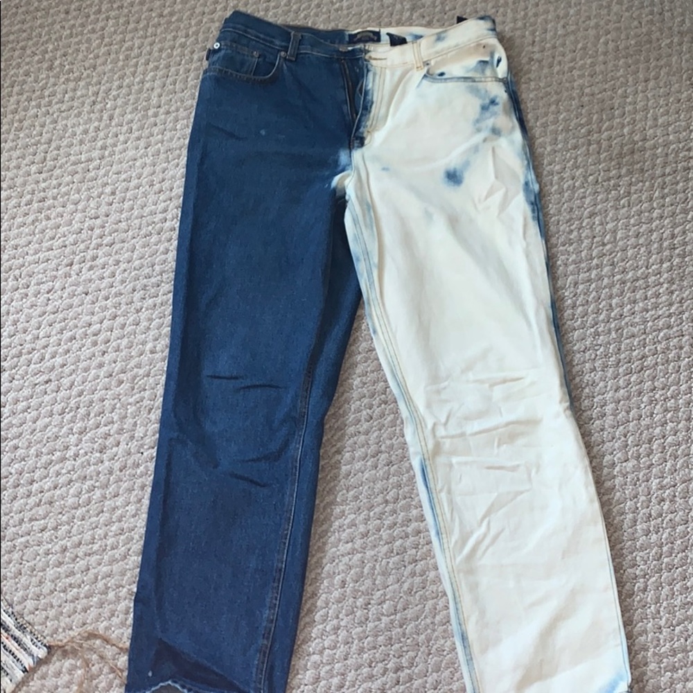 bleach dyed jeans